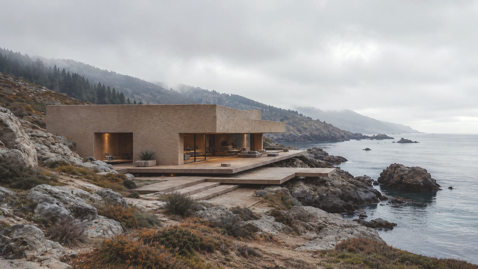 Villa contemporaine en bord de mer, Studio Miho Maeda Architecture